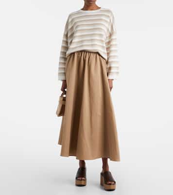 Striped cotton sweater | Brunello Cucinelli