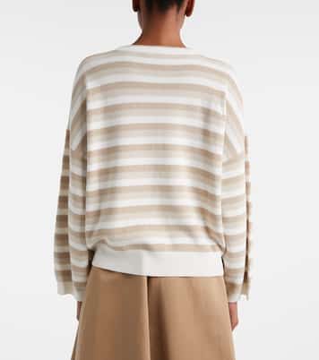 Striped cotton sweater | Brunello Cucinelli