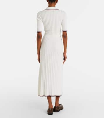 Ribbed-knit cotton midi dress | Brunello Cucinelli