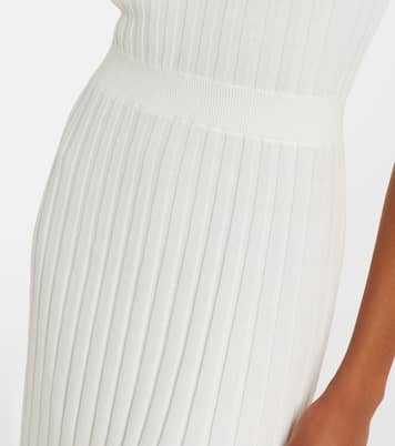 Ribbed-knit cotton midi dress | Brunello Cucinelli