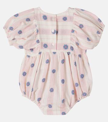 Baby Elwen striped cotton-blend playsuit | Bebe Organic