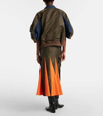 Pleated midi skirt | Sacai