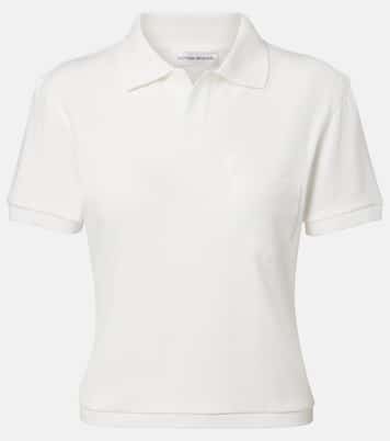 Cotton and linen polo shirt | Victoria Beckham