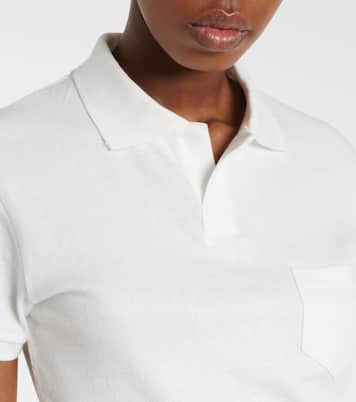 Cotton and linen polo shirt | Victoria Beckham