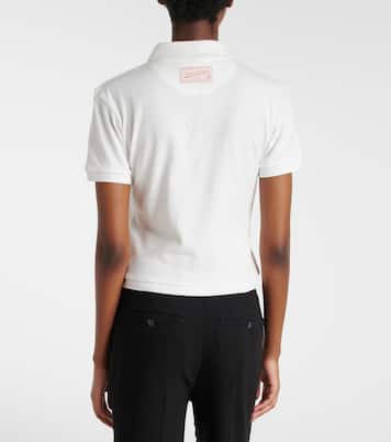 Cotton and linen polo shirt | Victoria Beckham