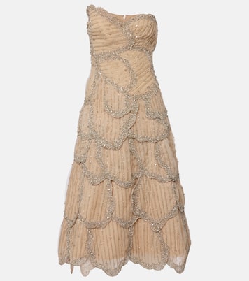 Sylvie embellished georgette cocktail dress | Costarellos