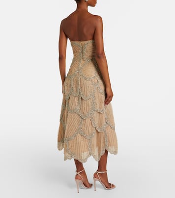 Sylvie embellished georgette cocktail dress | Costarellos