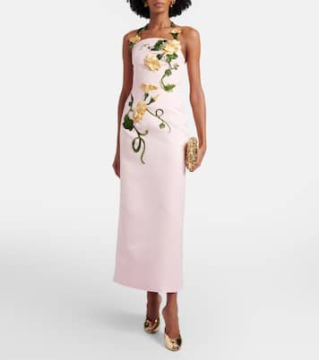 Ava floral-appliqué corset gown | Leo Lin
