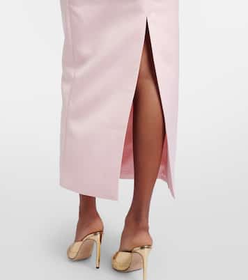 Ava floral-appliqué corset gown | Leo Lin