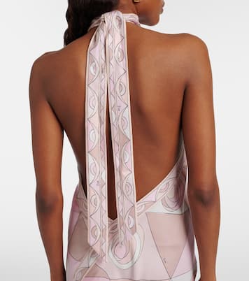 Occhi silk twill maxi dress | Pucci