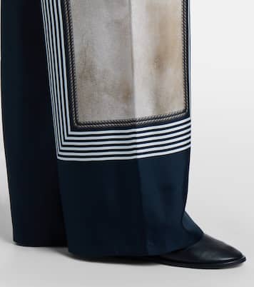 Printed silk twill palazzo pants | Max Mara