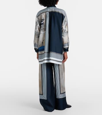 Printed silk twill palazzo pants | Max Mara