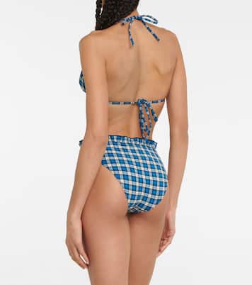 Culotte de bikini à carreaux | Ganni