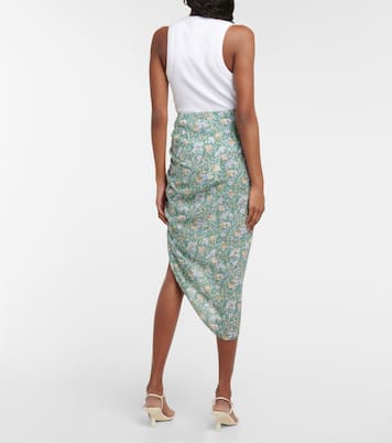 Hazel floral asymmetric midi skirt | Veronica Beard