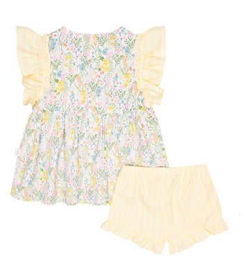 Baby set of cotton dress and bloomers | Il Gufo