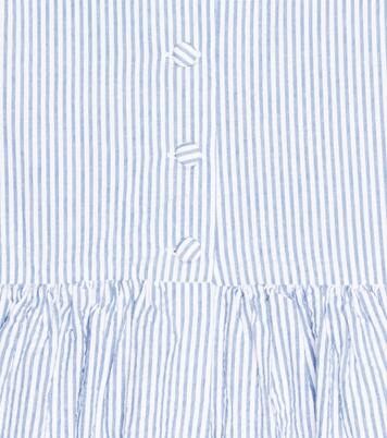 Ruffle-trimmed striped cotton dress | Polo Ralph Lauren Kids
