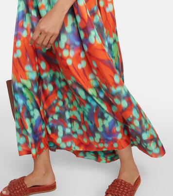Bedrucktes Maxikleid Heather aus Seide | Asceno