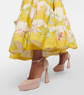 Plateau-Pumps Vertigo aus Veloursleder | Gianvito Rossi