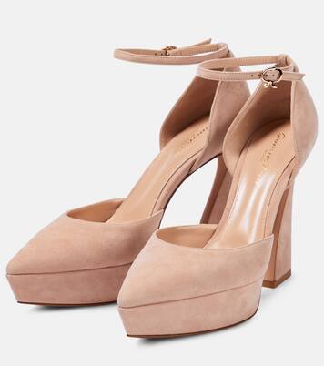 Plateau-Pumps Vertigo aus Veloursleder | Gianvito Rossi