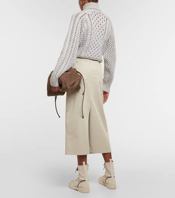 Midirock aus Denim | Brunello Cucinelli