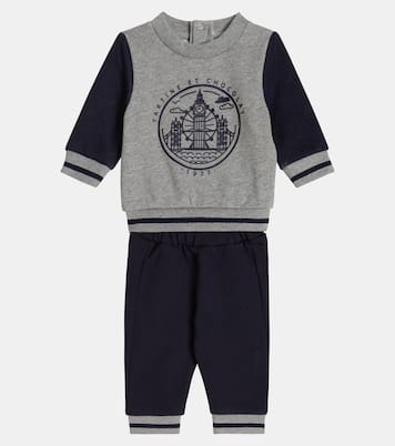 Baby printed cotton sweatshirt and sweatpants set | Tartine et Chocolat