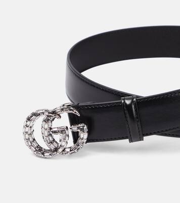 GG Marmont embellished leather belt | Gucci