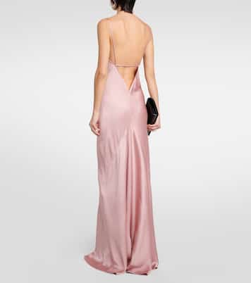 Robe aus Satin | Victoria Beckham