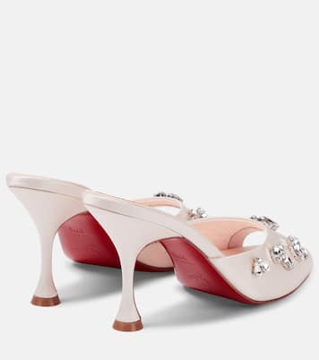 Degraqueen 85 embellished crêpe mules | Christian Louboutin