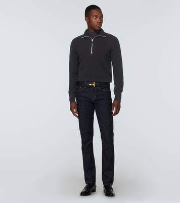 Wool and cashmere-blend half-zip sweater | Tom Ford