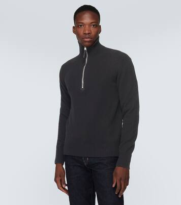 Wool and cashmere-blend half-zip sweater | Tom Ford