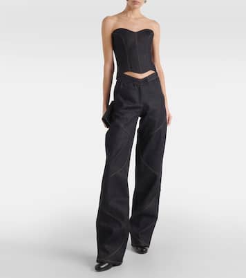 Bustier-Top Hyn aus Denim | Aya Muse