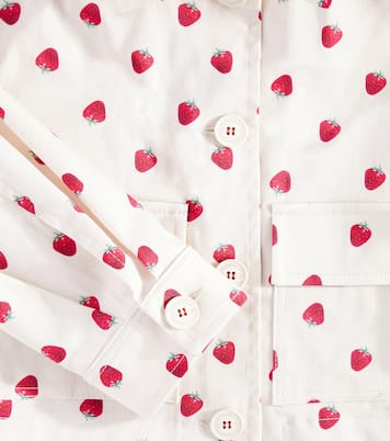 Printed cotton-blend gabardine jacket | Monnalisa