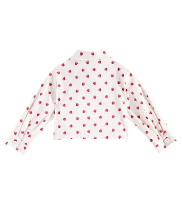 Printed cotton-blend gabardine jacket | Monnalisa