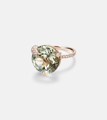 Bague Peekaboo en or rose 18 ct, prasiolite et diamants | Bucherer Fine Jewellery