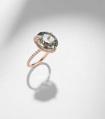 Bague Peekaboo en or rose 18 ct, prasiolite et diamants | Bucherer Fine Jewellery