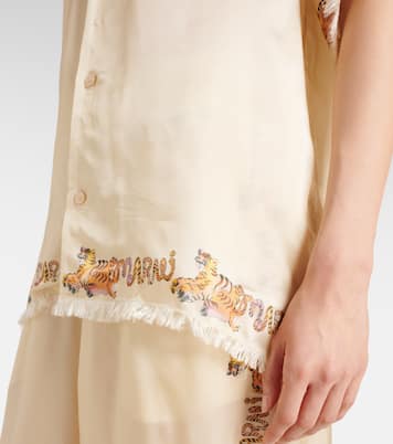 Bedrucktes Hemd aus Satin | Marni