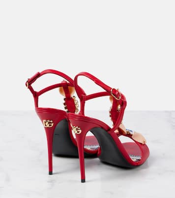 Verzierte Sandalen Capri aus Leder | Dolce&Gabbana