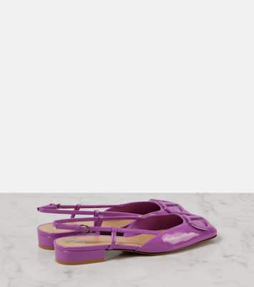 VLogo Signature patent leather flats | Valentino Garavani