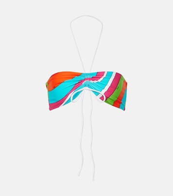 Iride printed bandeau bikini top | Pucci