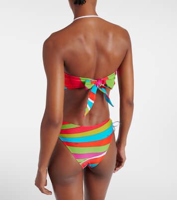 Iride printed bandeau bikini top | Pucci