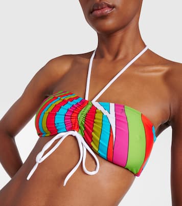 Iride printed bandeau bikini top | Pucci