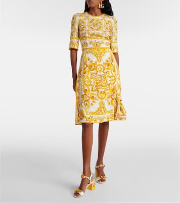 Midikleid Majolica aus Charmeuse | Dolce&Gabbana