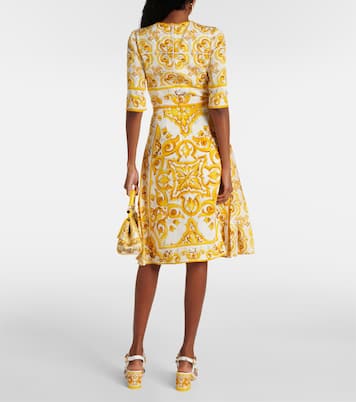 Midikleid Majolica aus Charmeuse | Dolce&Gabbana