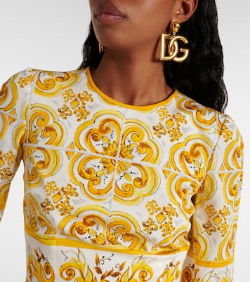 Midikleid Majolica aus Charmeuse | Dolce&Gabbana
