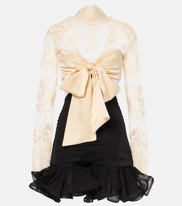 Illustration Flounce lace-trimmed minidress | Zimmermann