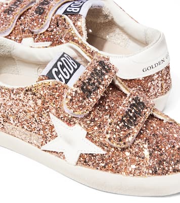Old School glitter leather sneakers | Golden Goose Kids
