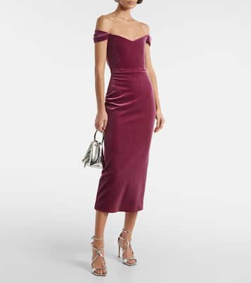 Robe à encolure bardot | Alex Perry