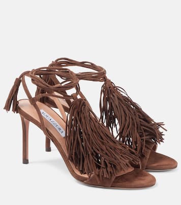 Sandalen 85 aus Veloursleder | Aquazzura