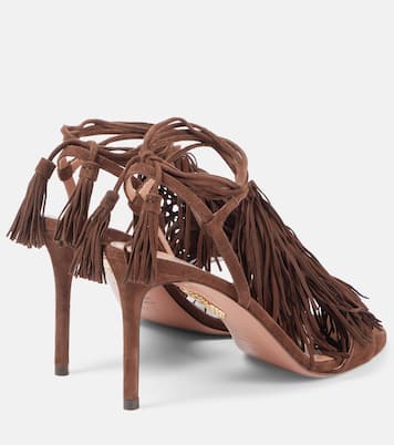 Sandalen 85 aus Veloursleder | Aquazzura