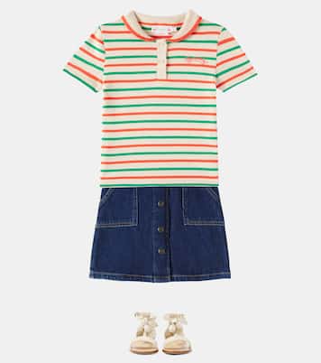 Polo Edelyne rayé en coton | Bonpoint